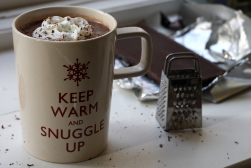 Hot chocolate on a cold day 